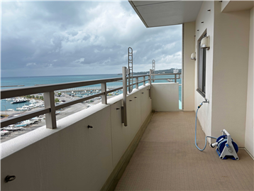 南西向きのバルコニー