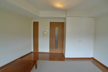 洋室北東側から出入り口（中央）を撮影（左扉は物入です）