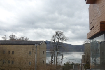 バルコニーからの山中湖眺望／南方向を撮影