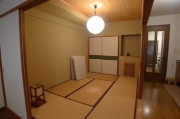 和室（約６．０畳）／リビングダイニングから撮影