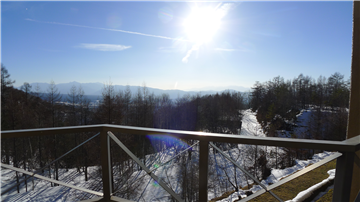 バルコニーから南西方向の眺望（冬期）