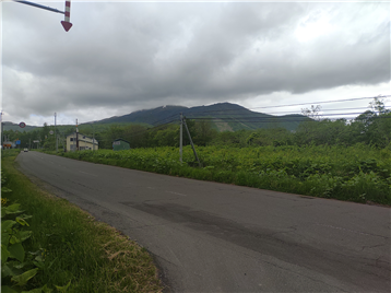 前面道路南西側より物件北東方向を撮影