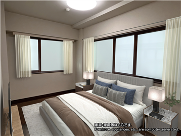 室内の配置のご参考に(家具・家電はCGです)