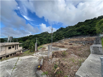 敷地北端付近から南西方向を撮影
