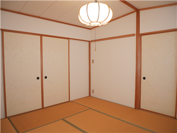 和室1（8.6畳）を南東側より撮影