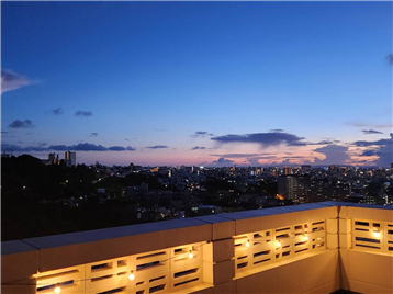 バルコニーからの夕日