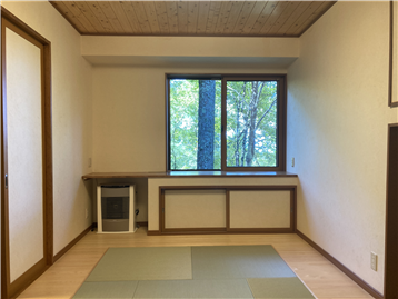 暖房と掘りごたつのある和室