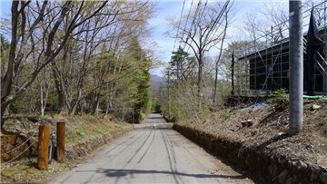 北側前面道路（東方向を撮影）