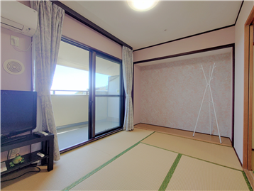 和室1の西角よりバルコニー方向