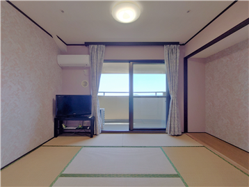和室1を和室2側より撮影