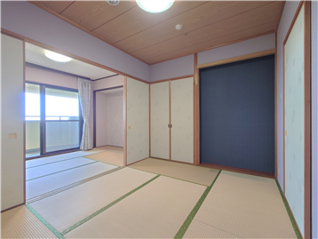 和室2の西角より和室1方向