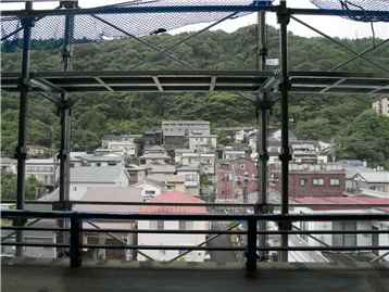 バルコニー正面(南)の景観／大規模修繕中