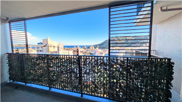 バルコニーから水平線を望みます