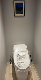 タンクレスのトイレへ交換済みです。