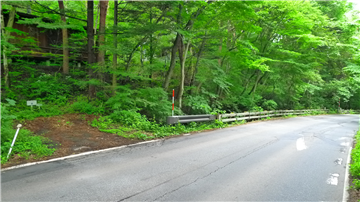 南西側前面道路（南東側を撮影）