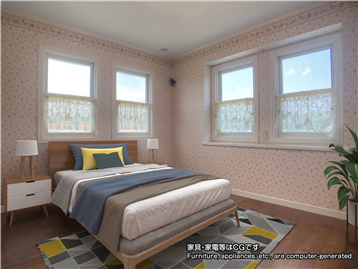 洋室３（リフォーム・補修等前／家具・家電等はCGです）