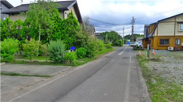 南東側前面道路（南側を望む）