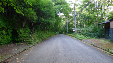 前面道路（北方向を撮影）