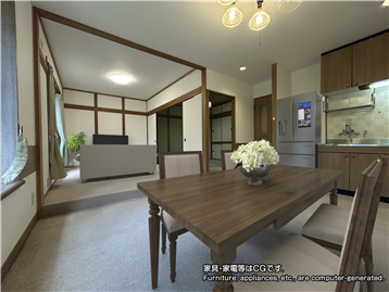 LDK（※家具・家電等はCGです。）