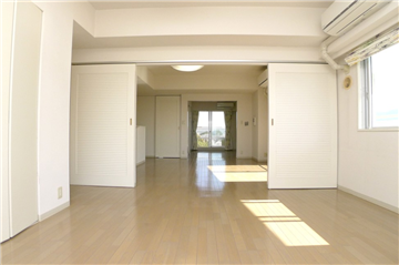 間仕切開放時の洋室1・LDK・洋室2