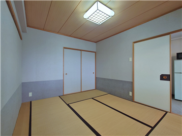 和室の南角より押入方向