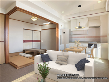 LDK（※家具・家電等はCGです）