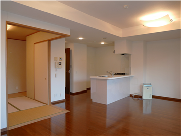 和室、LDK、キッチンを撮影