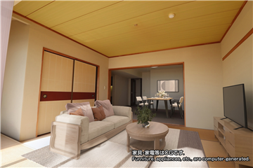 和室とLDK／家具・家電等はCGです。