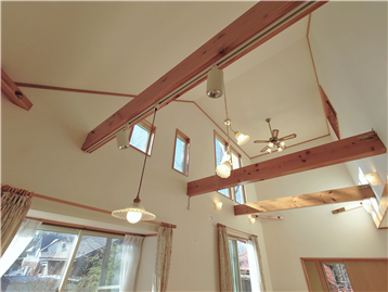 LDスペース上部に設けた吹抜