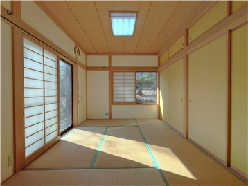 和室1をリビング側より