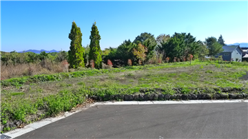 西側接道から敷地東方向を撮影