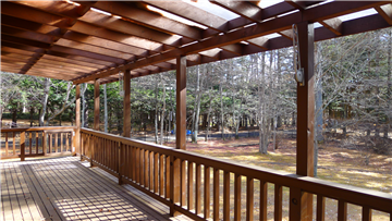 ウッドデッキからの眺望（東方向を撮影）