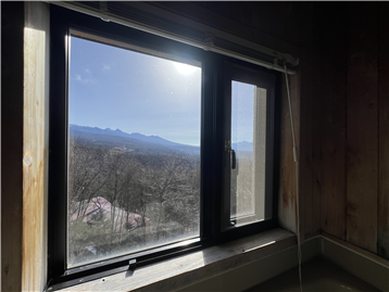 浴室の窓からも八ヶ岳が眺められます