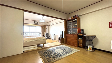 DKと和室(玄関方向から撮影)