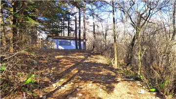 南へ向かって緩やかな傾斜の敷地内/古家付