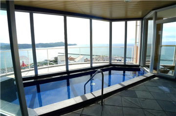 最上階にある展望大浴場