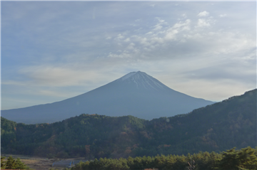 バルコニーからの富士山眺望