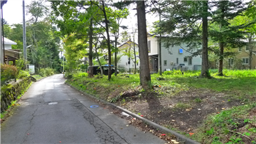 前面道路（南方向を撮影）