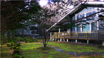 綺麗に整備された苔庭（南西方向を撮影）