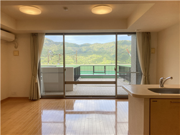 LDKからルーフテラス方向を撮影