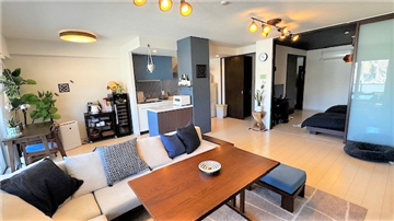 ＬＤＫと洋室／ＬＤＫ北側角より撮影