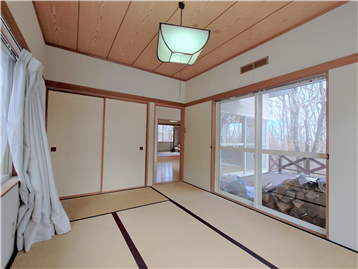 和室2の西側角よりLDK方向