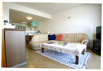 和室より見るLDK