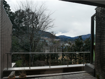 洋室1からバルコニー越しの眺望