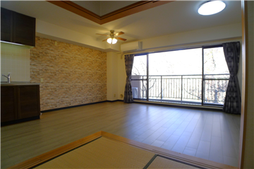 リビングダイニング／北方向を撮影