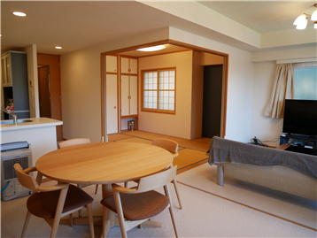 LDKから和室方向を撮影