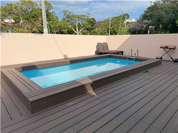 庭に設置されたプール