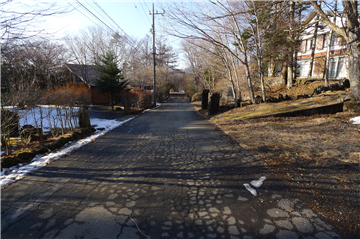 前面道路/南東から北西方向を撮影