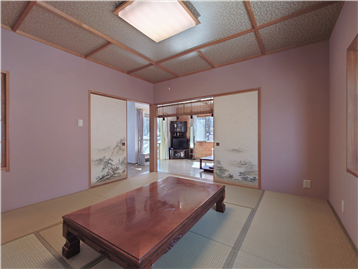 和室1の北側角よりリビング方向