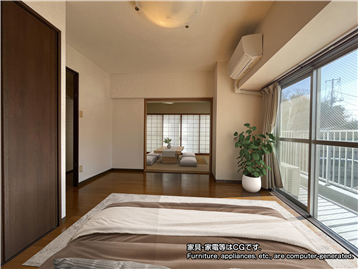 洋室と和室／家具・家電等はCGです。